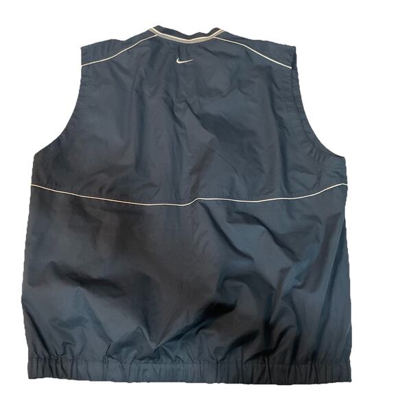 Nike Golf Vest Mens Large windbreaker Pullover Zip Pockets Blue V-Neck - Picture 5 of 7